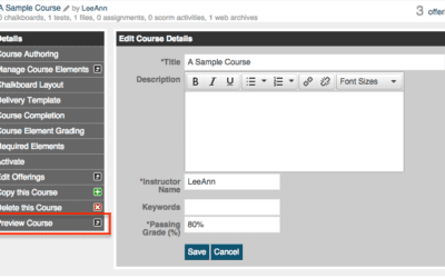 Back to Basics: Preview Your Course