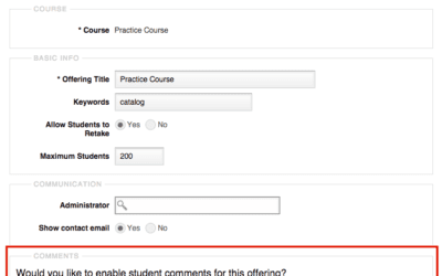 How to Use Course Commenting