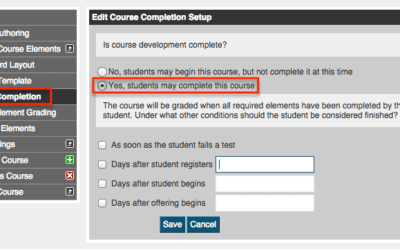 Overhaul: Course Completion