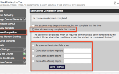 Quick Tip: Setting Up Your Course Completion