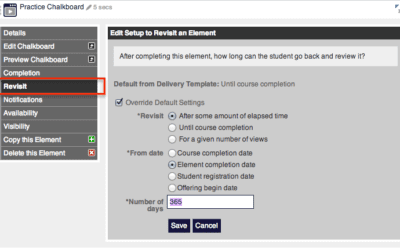 Revisit Feature: Re-watch, Re-download & Review Course Content